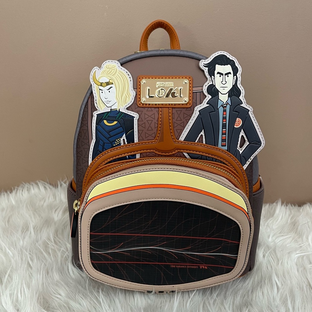 {Loungefly} Marvel Studios Loki TVA Lenticular Multiverse Mini Backpack - NWT
